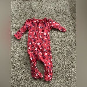 Carters 6 Month Pink Floral Sleeper